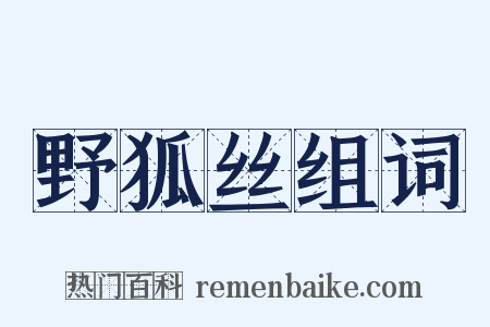 野狐丝组词是什么意思的图片